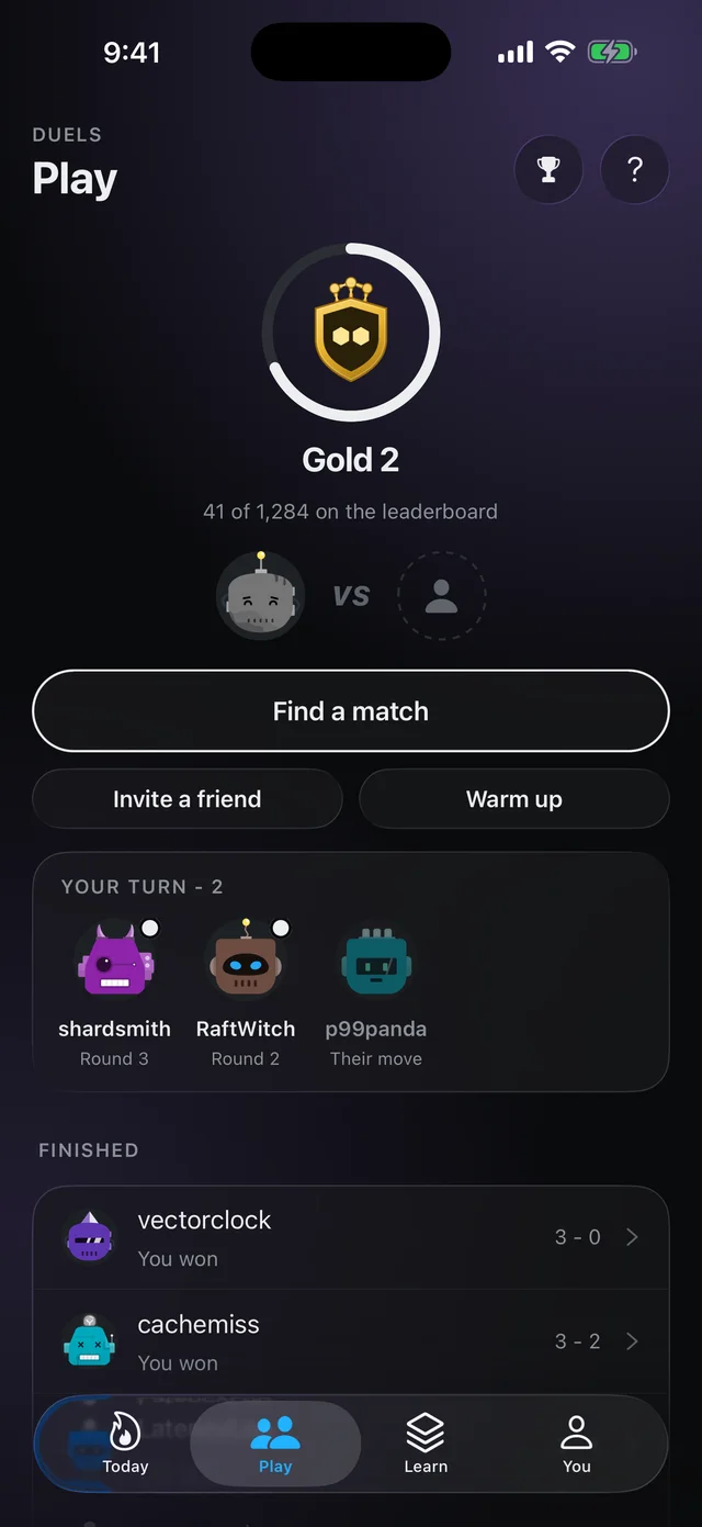 The Play tab.